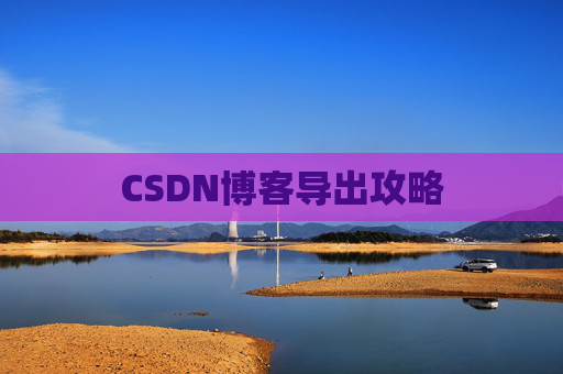 CSDN博客导出攻略
